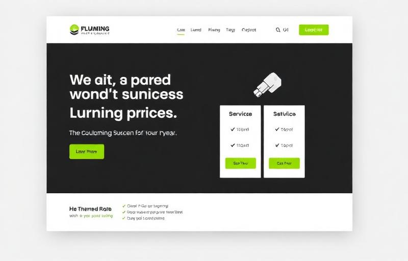 Sample website mockup built by Handl